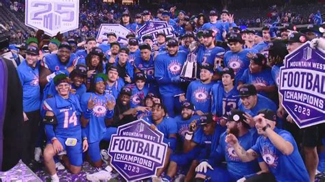 Boise State celebration, interviews after winning Mountain West title ...