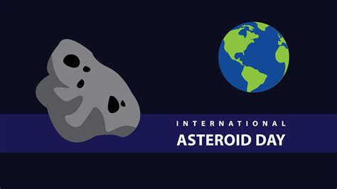 International Asteroid Day. Vector illustration 11302091 Vector Art at ...