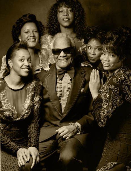 Ray Charles and "all five" Raelettes. Publicity photo by Michael ...