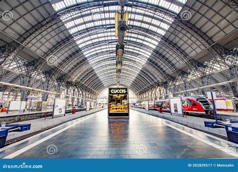 View of Central Train Station in Classicistic Architecture Style in Frankfurt. it is the Biggest ...