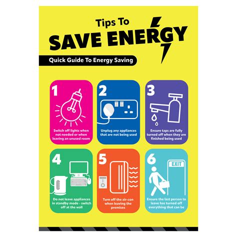 Tips to Save Energy Poster | EcoCentric