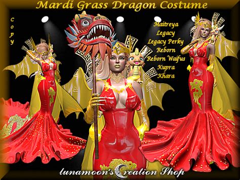 Second Life Marketplace - MARDI GRAS YEAR OF THE DRAGON COSTUME