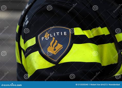 Close Up Police Logo at Amsterdam the Netherlands 4-5-2020 Editorial ...