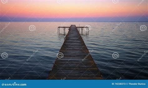 Pontoon Bridge at the Sunset - Dardanelles Strait. Seascape Stock Image ...