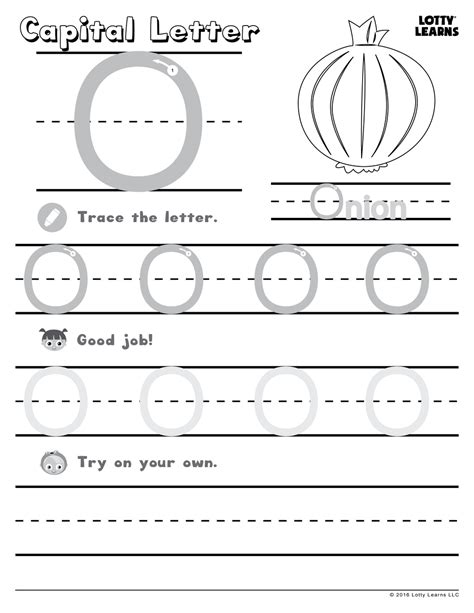 Worksheet Capital Letter O — Lotty Learns