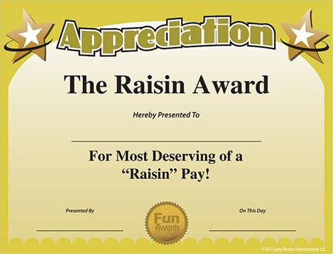 printable Funny work awards Certificate of Appreciation | Funny awards certificates, Funny ...