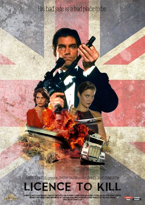 James Bond 007 - Licence to Kill Poster 2 white All James Bond Movies ...