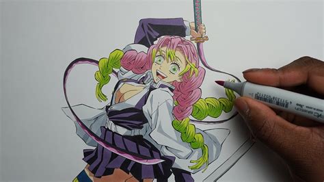 How To Draw Mitsuri Kanroji Easy - Demon Slayer - YouTube