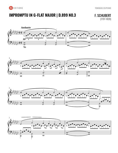 Schubert: Impromptu Op. 90 No. 3 | Free Sheet Music