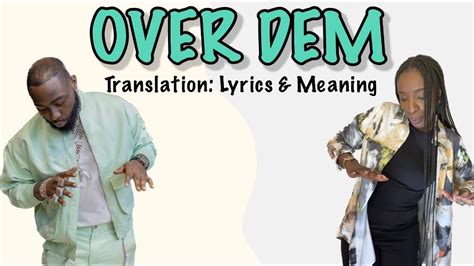 Davido - Over Dem (Afrobeats Translation: Lyrics and Meaning) - YouTube