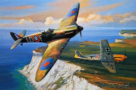 Dogfight over the White cliffs | Spitfires, Hurricanes and Messerschmitt | Pinterest | Search ...