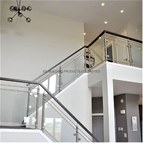 Modern Handrail Design Indoor Stainless Steel Railing Glass Stair Railing - China Stair Railing ...