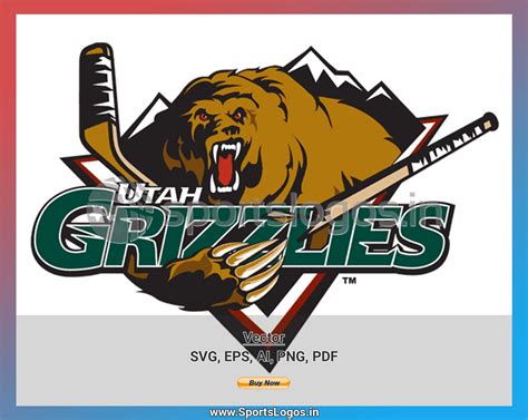 Utah Grizzlies - 2005/06, ECHL, Hockey Sports Vector / SVG Logo in 5 ...