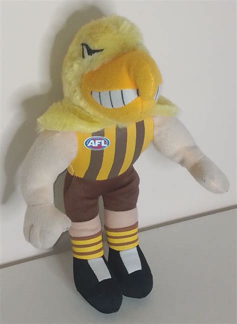 Authentic Korimco Hawthorn Hawks Mascot Plush Toy Official AFL Brown Gold | eBay