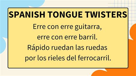 Spanish Tongue Twisters - YouTube