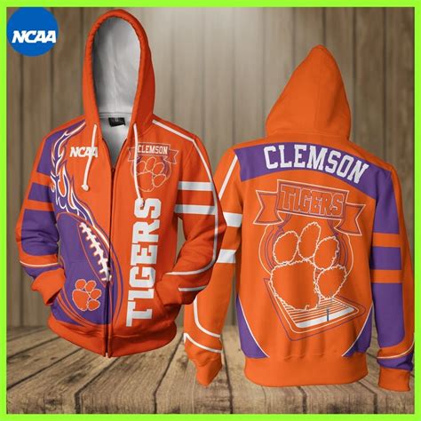 Clemson Tigers NCAA All Over Print Bomber JacketsHoodie 3D | Etsy