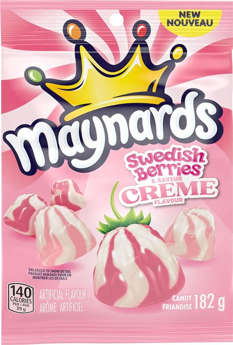 Maynards, Swedish Berries & Crème Candy, Gummy Candy, Bonbon, 182g : Amazon.ca