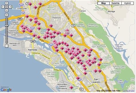 SpotCrime - The Public's Crime Map: Map of shootings in Oakland California