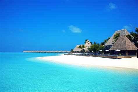 Download Horizon Hut Tropical Turquoise Ocean Sea Maldives Man Made ...