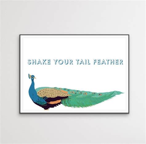 Shake Your Tail Feather Wall Art Bathroom Wall Art Funny - Etsy