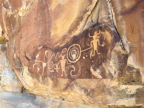 Petroglyphs from the people of the Fremont culture at McKee Springs, Dinosaur National Monument ...