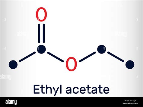 Ethyl acetate, ethyl ethanoate, C4H8O2 molecule. It is acetate ester formed between acetic acid ...