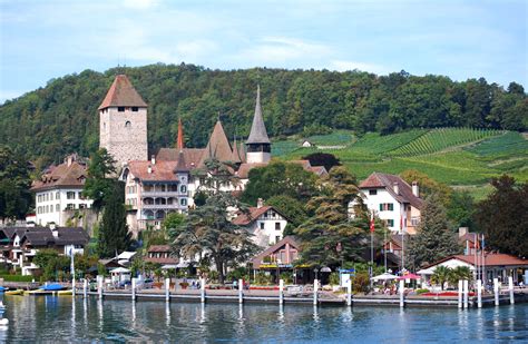 Spiez, Switzerland - near Interlaken - is a beautiful village on Lake ...