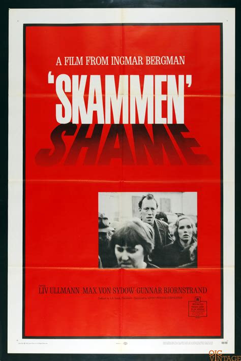 Shame Poster Movie Original Vintage 1969 Liv Ullmann Max Von Sydow | Vintage Collectibles ...