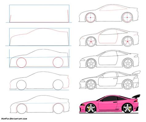 how to draw a sports car step by step