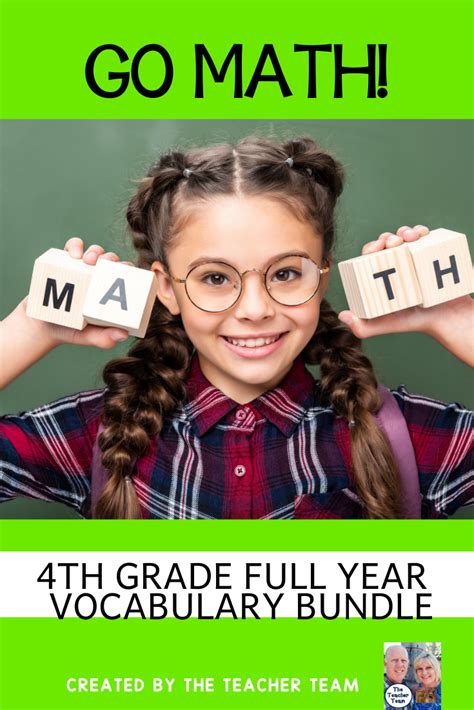 Go Math 4th Grade Vocabulary Bundle| Full Year | The teacher team, Go math, Homeschool math ...