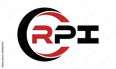 RPI three letter swoosh logo design vector template | monogram logo ...