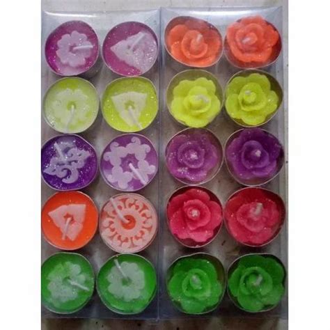 Handmade Flower Candle at Rs 26/packet | Shilphata | Thane | ID: 20191628730