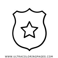 Police Badge Coloring Pages - Ultra Coloring Pages