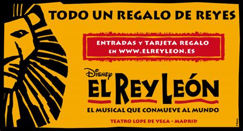 musical el rey leon tarjeta regalo