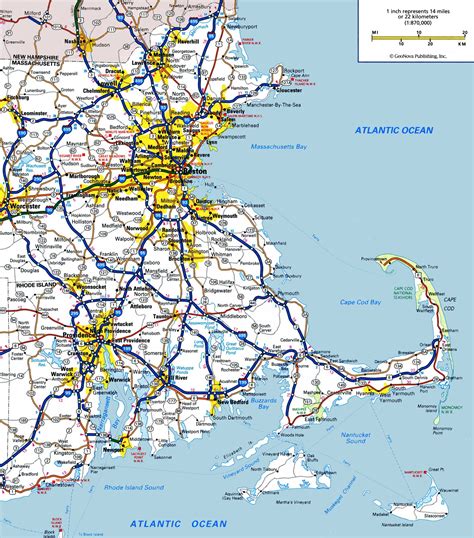 Massachusetts Coastal Towns Map - Atlanta Georgia Map