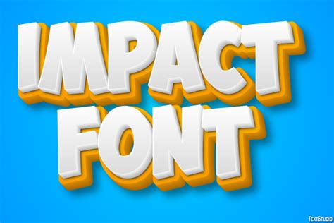 Impact Font Text Effect and Logo Design Font