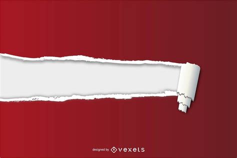 Red Ripped Paper With Text Background Vector Download