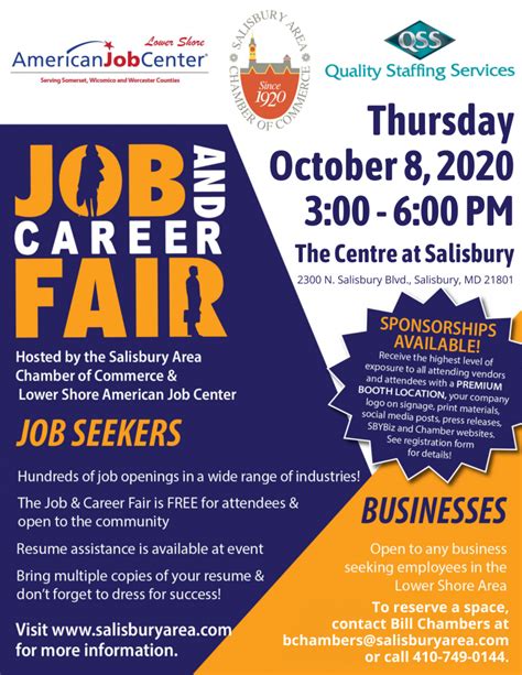 Job and Career Fair Salisbury Maryland Chamber of Commerce