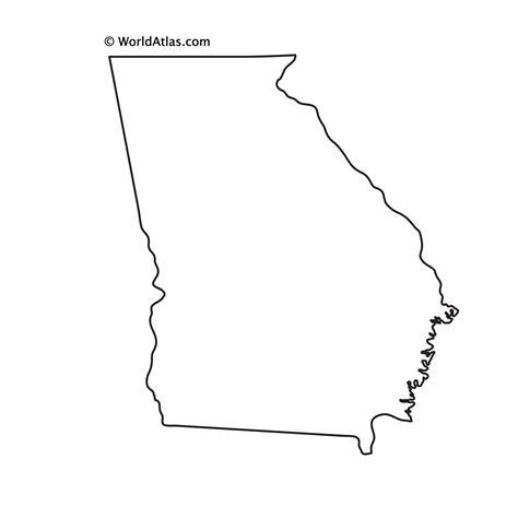 Outline Map of Georgia