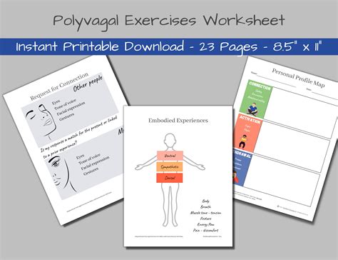 Polyvagal Theory Exercises Worksheets Neuroception - Etsy Nederland