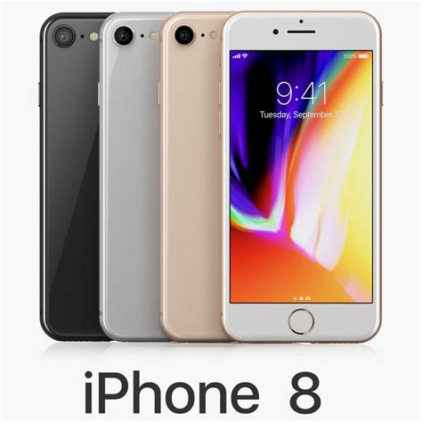 3D apple iphone 8 colors - TurboSquid 1208684