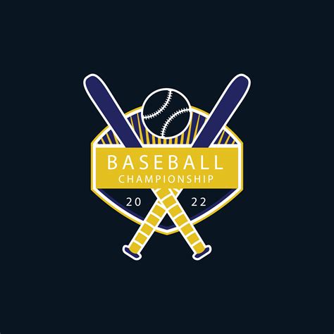 flat design baseball logo template design 6837887 Vector Art at Vecteezy