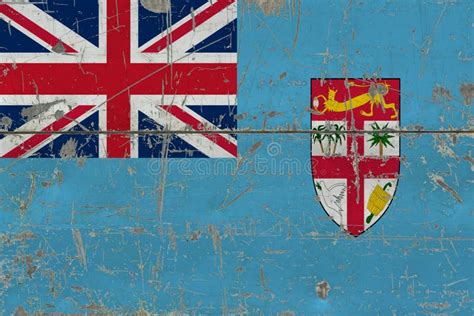 Old Fiji Grunge Background Flag Stock Image - Image of antique ...