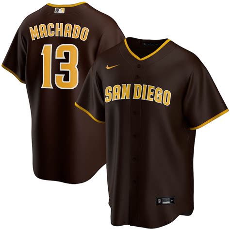 Men's San Diego Padres Manny Machado Nike Brown Road 2020 Replica Player Jersey