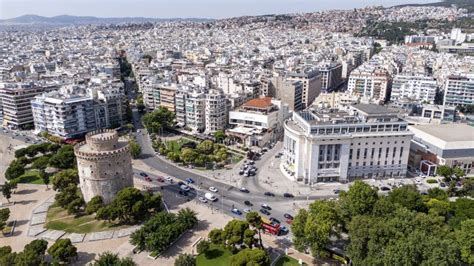 Cityscape of Tourist City Thessaloniki (Selanik). Greece Editorial Photography - Image of ...