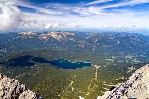 Zugspitze Sunset - View of the Eibsee, Austria