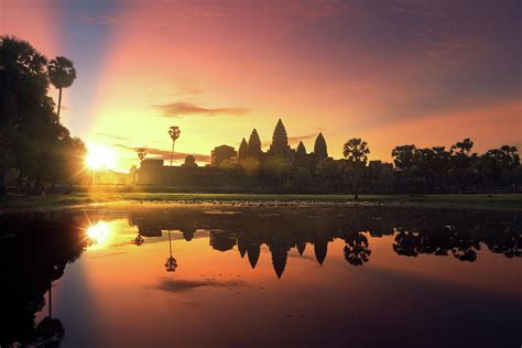 sunrise of Angkor wat temple Photograph by Anek Suwannaphoom - Fine Art America