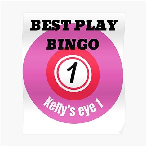 "Best Play Bingo, no.1, bingo ball Kelly’s eye 1,on a pink background ...