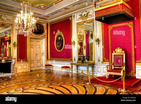 Interior of the Royal Castle in Warsaw - the Throne Room, Poland Stock ...