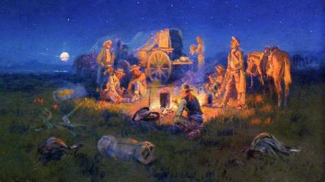 Cowboy Campfire Painting at PaintingValley.com | Explore collection of ...